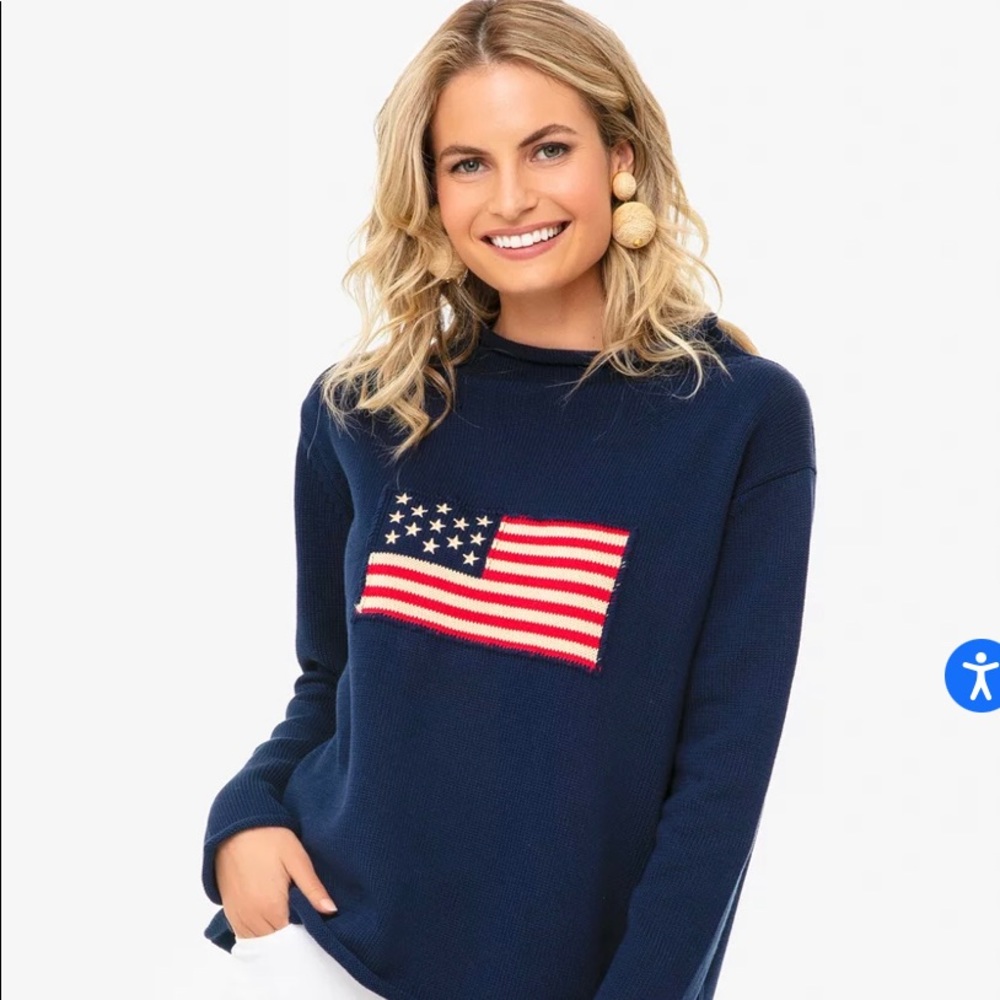 Tuckernuck Navy Americana Sweater Size Small